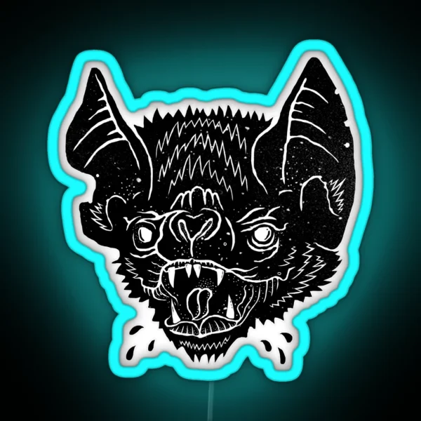 Tattoo Bat RGB Neon Sign