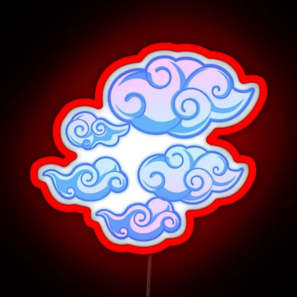 Tattoo Clouds RGB Neon Sign