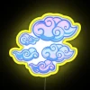 Vibrant Rainbow LED Sign with Colorful Cloud Design for Decor