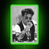 Vibrant Johnny Depp inspired tattoo art neon sign decor lighting