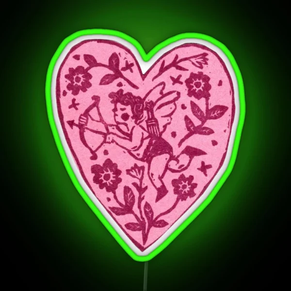 Tattoo Heart RGB Neon Sign