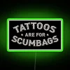 Unique Neon Sign with Edgy Tattoo Artist Inspired Design