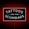 Quirky humor neon sign for tattoo enthusiast with an edge.