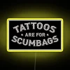 Unique Neon Sign for Tattoo Shop with Edgy Humorous Design