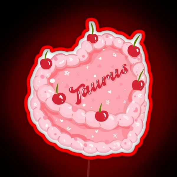 Taurus Cake RGB Neon Sign