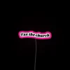 Rebel typography RGB neon signs for progressive left wing decor.