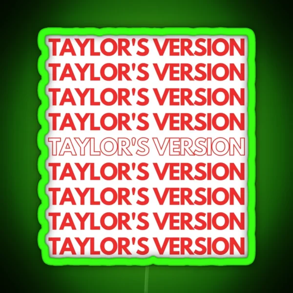 Taylor S Version Led All Too Well Taylor Swift RGB Neon Sign