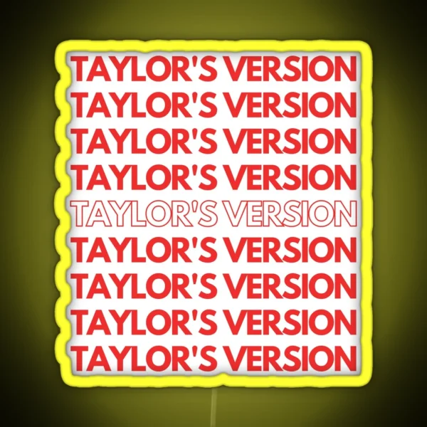 Taylor S Version Led All Too Well Taylor Swift RGB Neon Sign