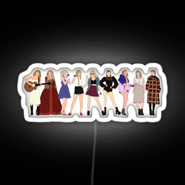 TAYLOR SWIFT 9 ERAS RGB Neon Sign