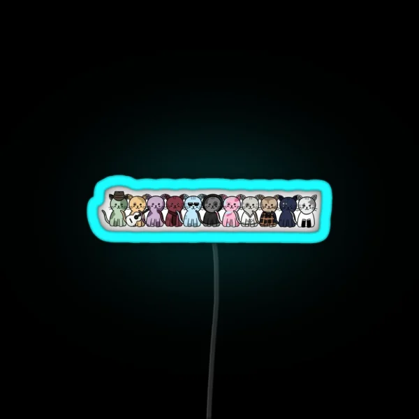 Taylor Swift Cat Eras RGB Neon Sign