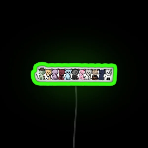 Taylor Swift Cat Eras RGB Neon Sign