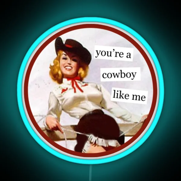Taylor Swift Cowboy Like Me RGB Neon Sign