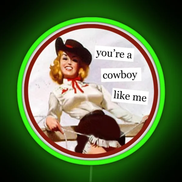 Taylor Swift Cowboy Like Me RGB Neon Sign