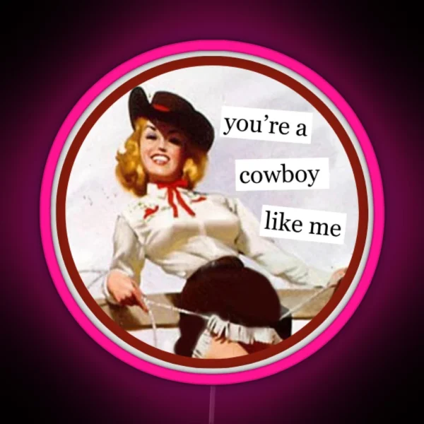 Taylor Swift Cowboy Like Me RGB Neon Sign