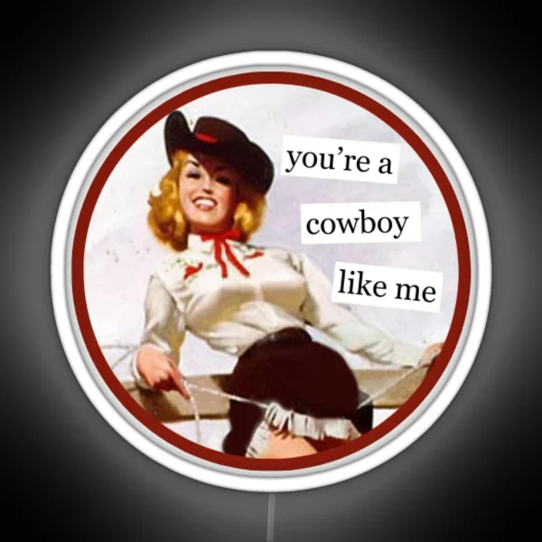 Taylor Swift Cowboy Like Me RGB Neon Sign