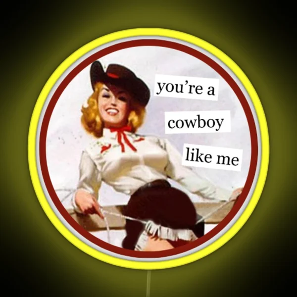 Taylor Swift Cowboy Like Me RGB Neon Sign