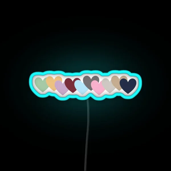 Taylor Swift Eras Hearts Subtle Swiftie RGB Neon Sign