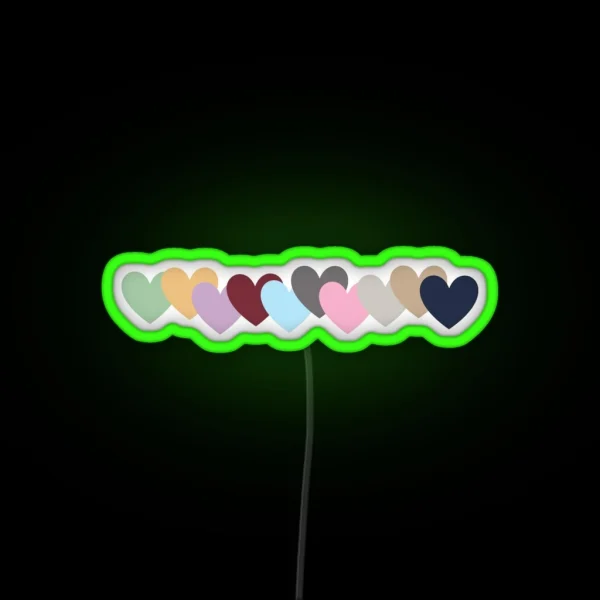 Taylor Swift Eras Hearts Subtle Swiftie RGB Neon Sign