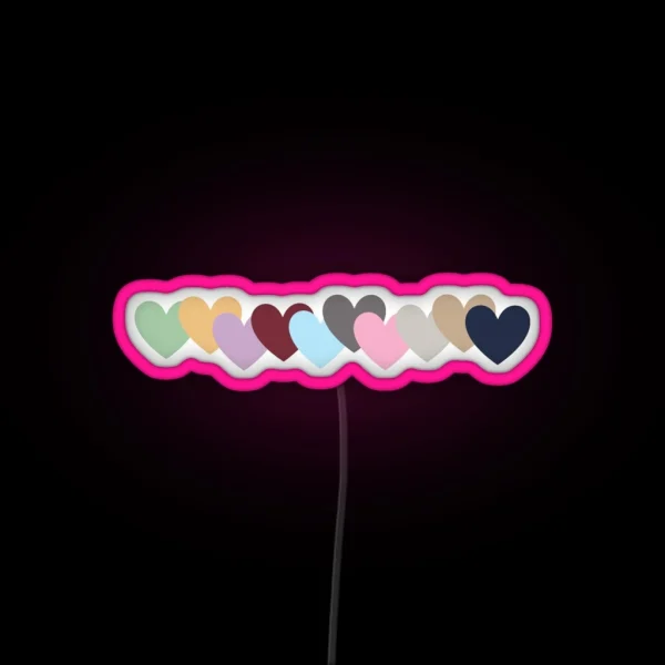 Taylor Swift Eras Hearts Subtle Swiftie RGB Neon Sign