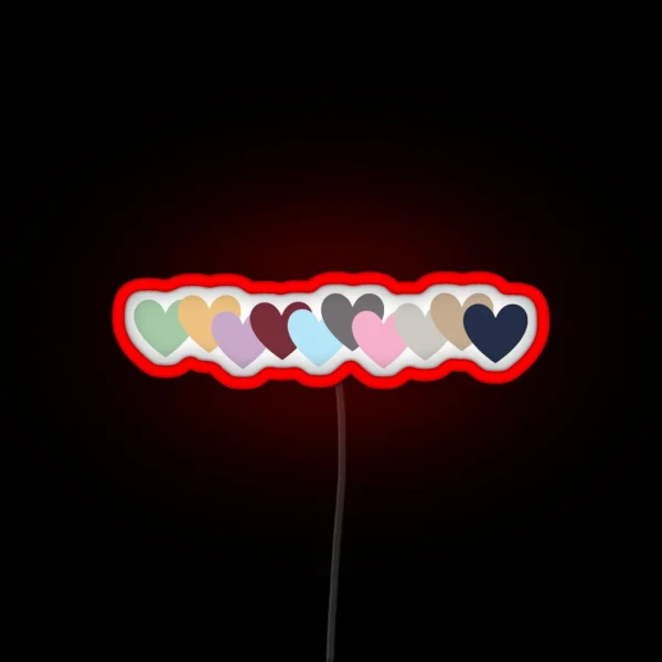 Taylor Swift Eras Hearts Subtle Swiftie RGB Neon Sign