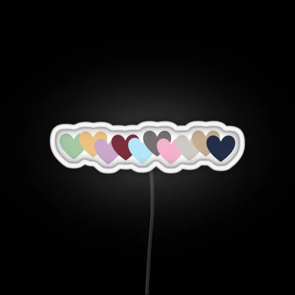 Taylor Swift Eras Hearts Subtle Swiftie RGB Neon Sign