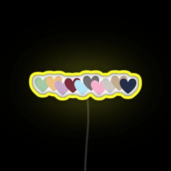 Taylor Swift Eras Hearts Subtle Swiftie RGB Neon Sign