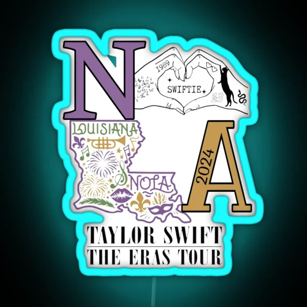 Taylor Swift Eras Tour NOLA RGB Neon Sign