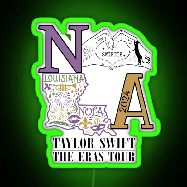 Taylor Swift Eras Tour NOLA RGB Neon Sign