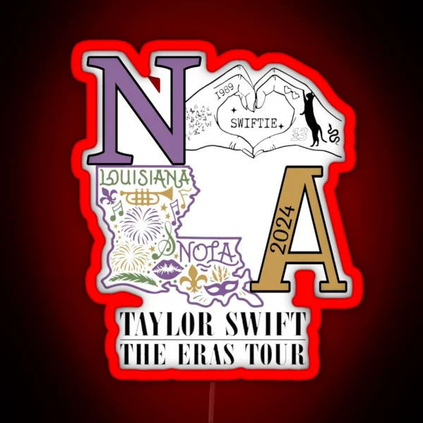 Taylor Swift Eras Tour NOLA RGB Neon Sign
