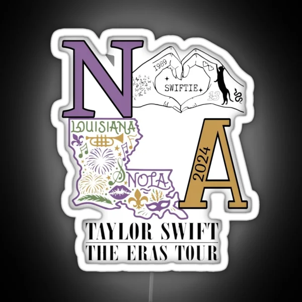 Taylor Swift Eras Tour NOLA RGB Neon Sign