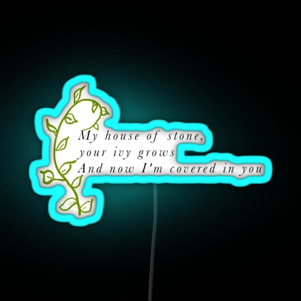 Taylor Swift Evermore Ivy Lyrics RGB Neon Sign