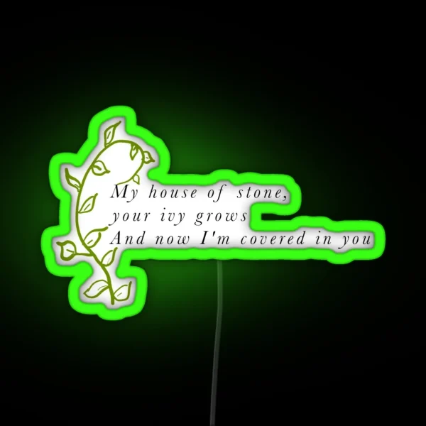 Taylor Swift Evermore Ivy Lyrics RGB Neon Sign