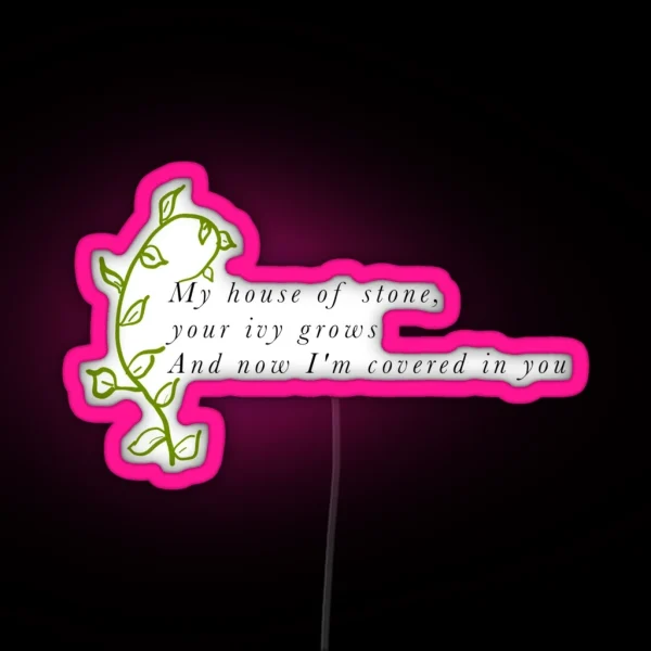 Taylor Swift Evermore Ivy Lyrics RGB Neon Sign
