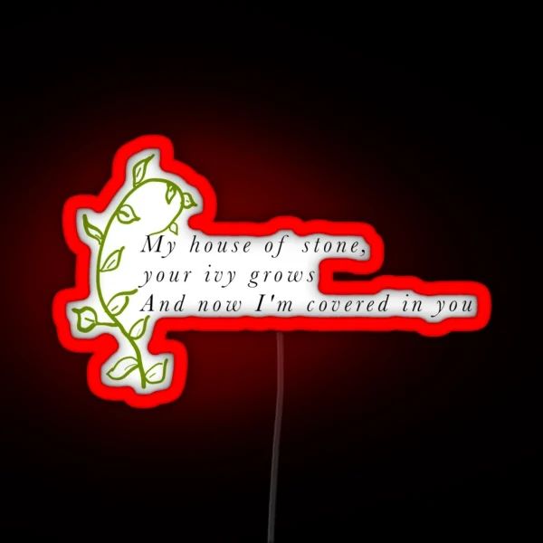 Taylor Swift Evermore Ivy Lyrics RGB Neon Sign