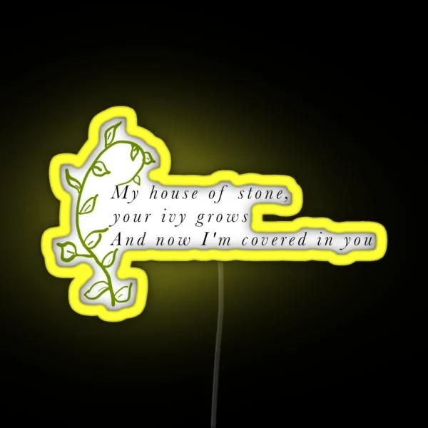 Taylor Swift Evermore Ivy Lyrics RGB Neon Sign