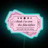 Neon Taylor Swift Exile Lyric Wall Decor in Bright Pink