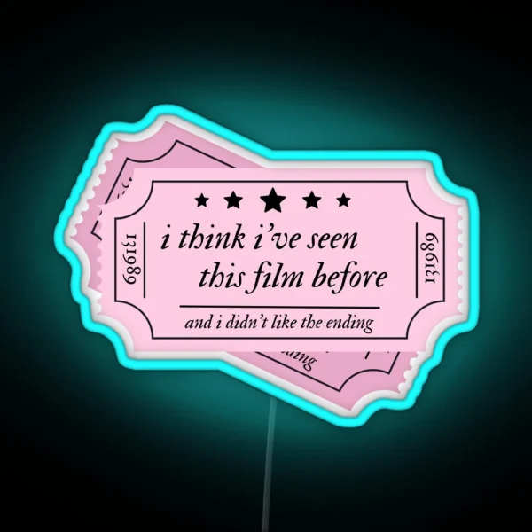 Taylor Swift Exile Lyric Led Pink RGB Neon Sign