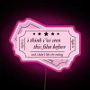 Taylor Swift Exile Lyric Display with Vibrant Pink Neon RGB Signs