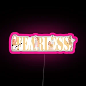 Taylor Swift Fearless Eras Tour Logo Art RGB Neon Sign