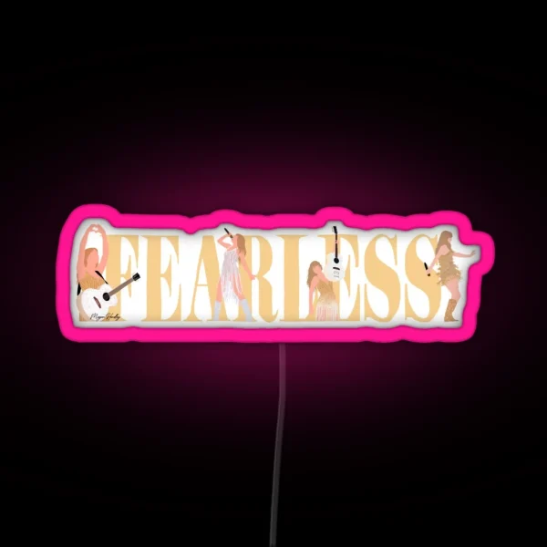 Taylor Swift Fearless Eras Tour Logo Art RGB Neon Sign