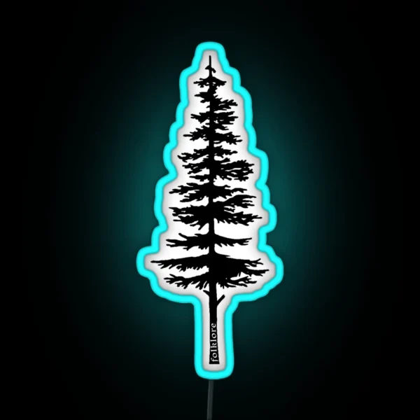 Taylor Swift Folklore Inspired Fir Tree Art RGB Neon Sign