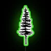 Vibrant RGB Neon Sign Featuring Whimsical Fir Trees From Folklore