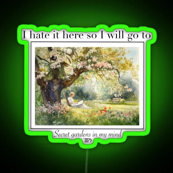 Taylor Swift I Hate It Here RGB Neon Sign