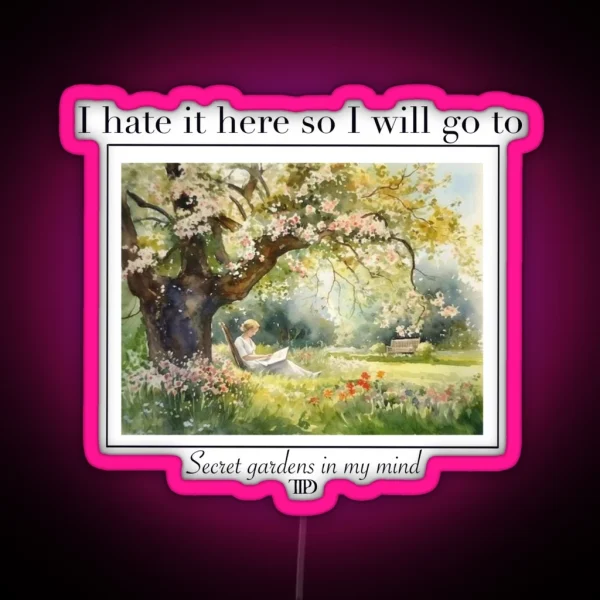 Taylor Swift I Hate It Here RGB Neon Sign
