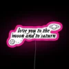 Taylor Swift Inspired RGB Neon Sign with Loving Cosmic Theme Quote