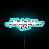 Taylor Swift 'Folklore' inspired lyrics in vibrant rainbow-colored neon light