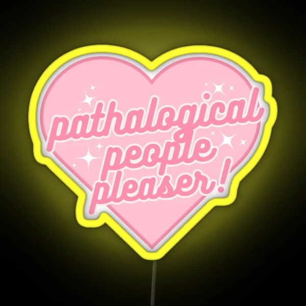 Taylor Swift Pathalogical People Pleaser Pink RGB Neon Sign