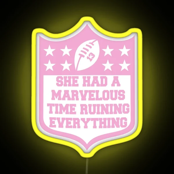 Taylor Swift She Had A Marvelous Time Ruining Football Pink RGB Neon Sign