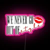 Add a pop of vibrant color with this LED sign.