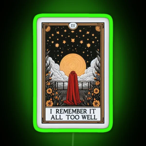 Taylor Swift Tarot I Remember It All Too Well Red RGB Neon Sign